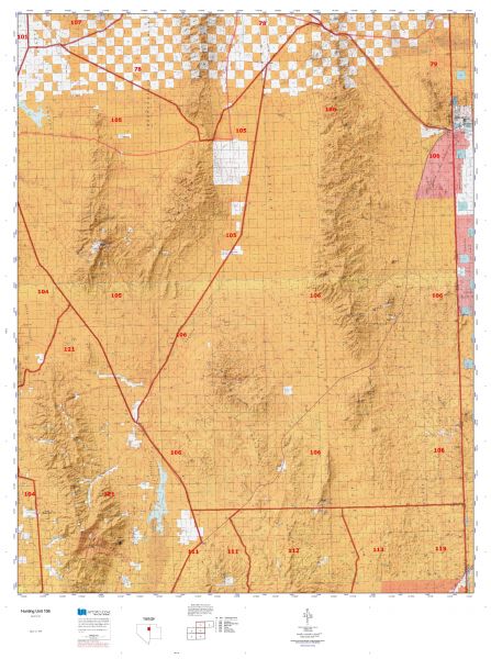 Nevada Hunting Unit 106 Topo Maps » Hunters Domain Landowner Tags | Big ...