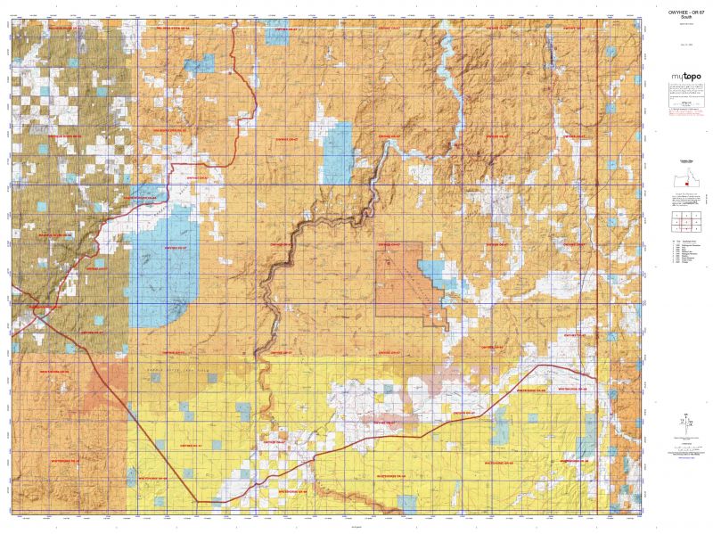 Unit 67 South Oregon Hunting Boundary and Topo Maps